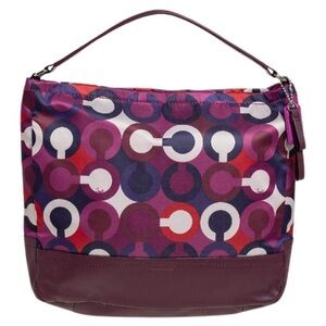 Coach Multi color signature logo hobo bag